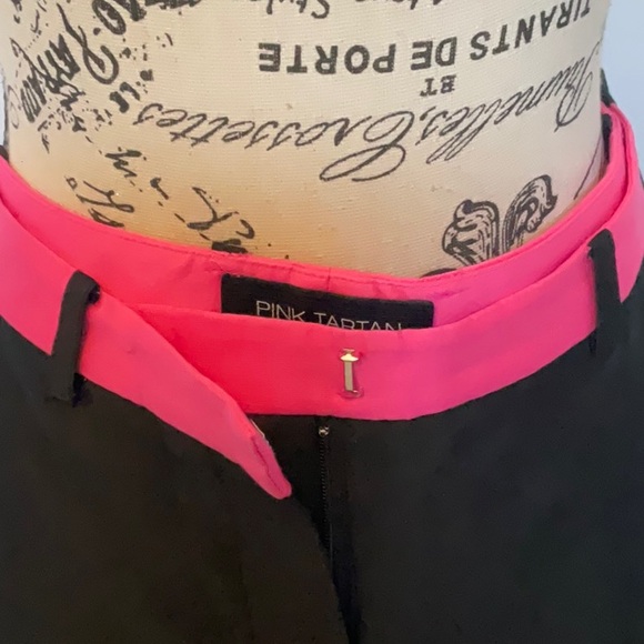 Pink Tartan size 2 black pink pants - Picture 2 of 3